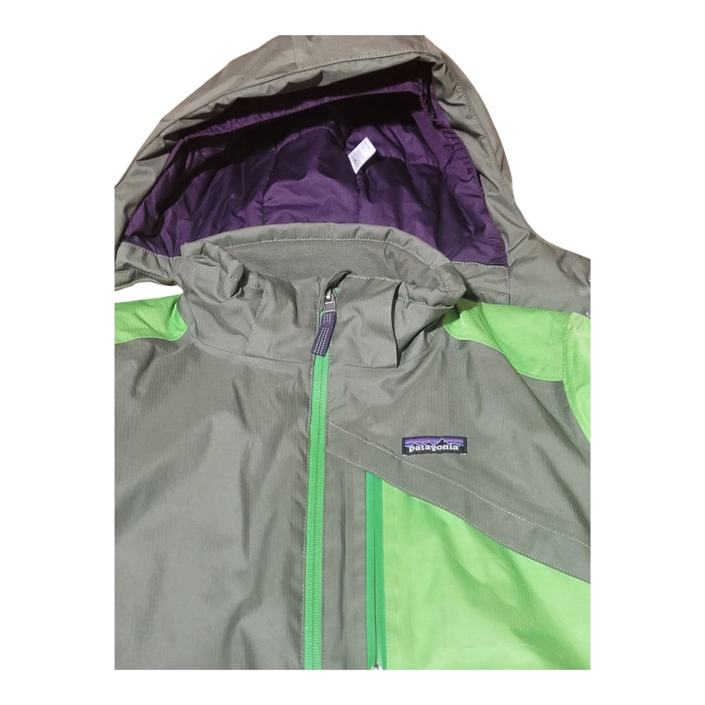 Kids Size 12 Medium Patagonia Coat Green - Picture 3 of 9